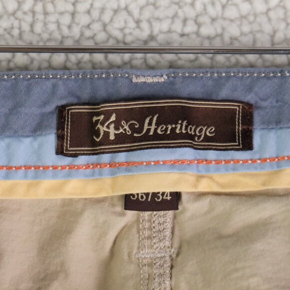 34 Heritage Jeans Mens 36X30 White Courage Mid Rise Straight Lightweight - Picture 8 of 10